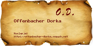 Offenbacher Dorka névjegykártya